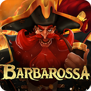 Barbarossa slot game by Peter & Sons featuring pirate characters, hand-drawn visuals, and high-volatility gameplay.