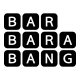 Logotipo da Barbara Bang — provedora de slots e instant games integrada ao Timeless Tech Game Aggregator para iGaming