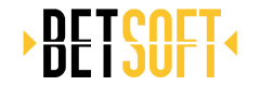 Logo da BetSoft - Provedor de jogos de slots 3D cinematográficos e jogos de cassino com gráficos de alta qualidade.