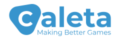 Logo de Caleta Gaming, creador de tragamonedas, bingo y juegos de mesa de alta calidad