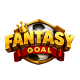 Logotipo da Fantasy Goal com bola de futebol, coroa e letras douradas