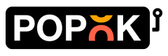 Logo de PopOK Gaming, creador de juegos de casino de alta calidad en la industria iGaming