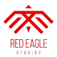 Red Eagle Studios logo with a geometric eagle symbol and studio wordmark