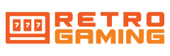 Logo de Retro Gaming, conocido por sus slots retro innovadores en la industria iGaming