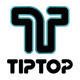 Logotipo oficial de TipTop, un proveedor líder de juegos de casino en línea atractivos y sofisticados.