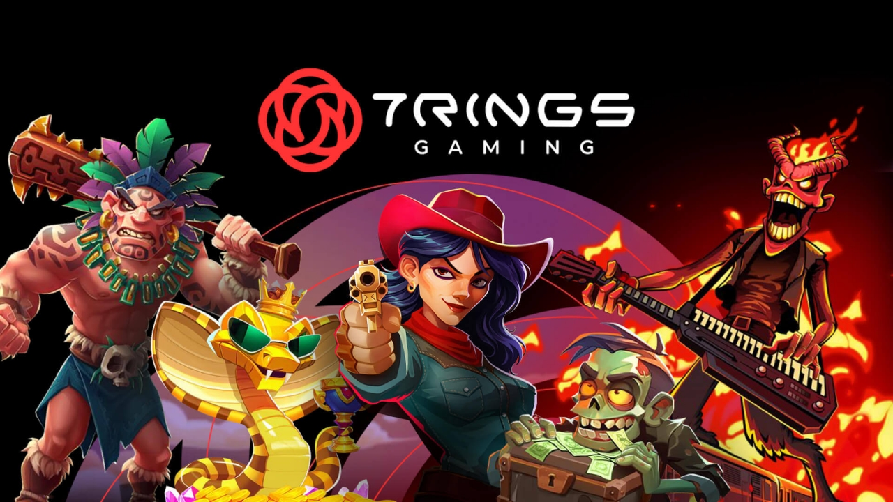 Banner de 7Rings Gaming con juegos slot centrados en personajes, alta volatilidad y mecánicas enfocadas en engagement