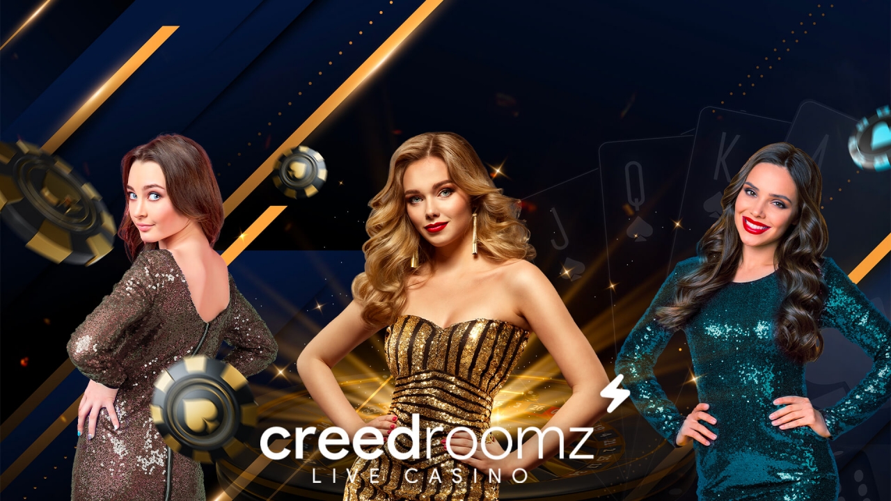 Imagem de mesas de cassino ao vivo da CreedRoomz - Jogabilidade imersiva e soluções inovadoras.