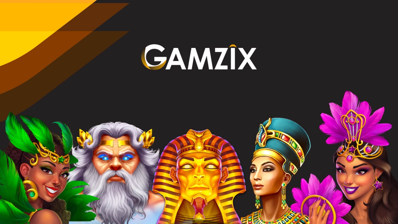 Banner de Gamzix que destaca sus innovadores juegos de slots diseñados para el mercado global de iGaming.