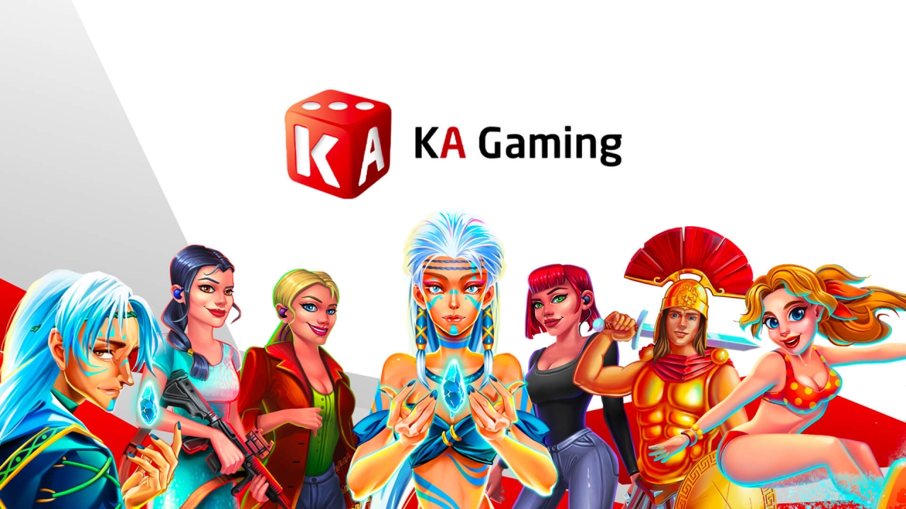 Banner destacando os jogos de cassino da KA Gaming, incluindo slots, jogos de mesa e keno.