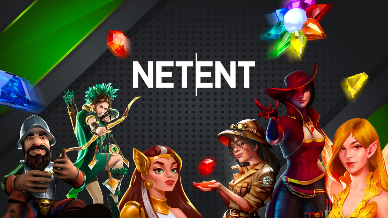 Banner destacando a NetEnt, com slots, jogos de mesa e mesas ao vivo, incluindo clássicos como Starburst e Dead or Alive.