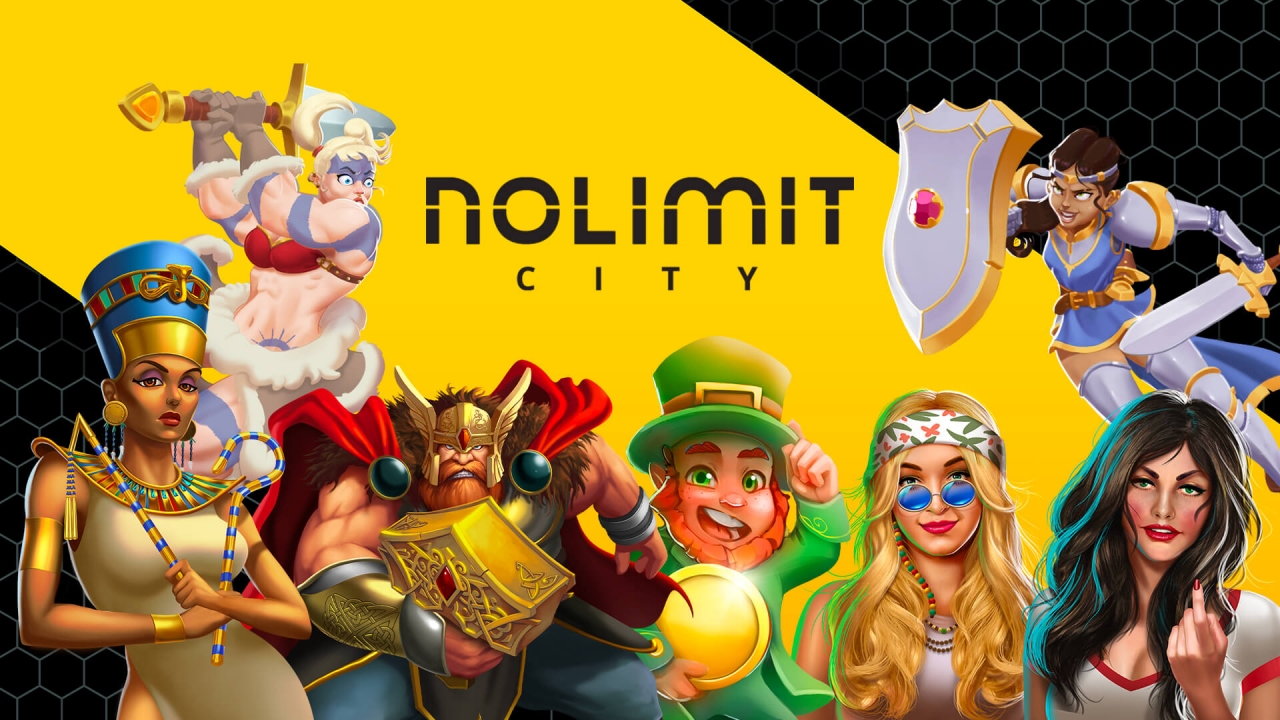 Banner da Nolimit City destacando slots premiados como Deadwood e San Quentin xWays.