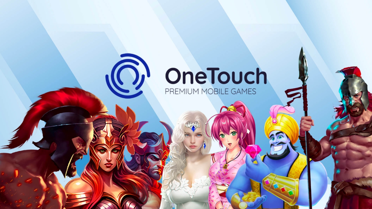 Banner de OneTouch, destacando sus tragamonedas, juegos de mesa y casino en vivo, optimizados para móviles.