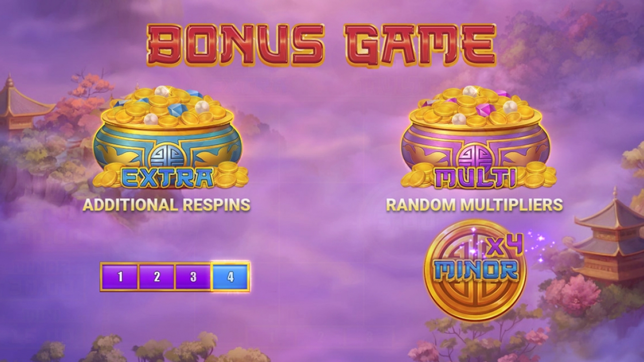 3 China Pots Hold & Win Feature Start Beginning of the Hold & Win bonus feature in the 3 China Pots slot game