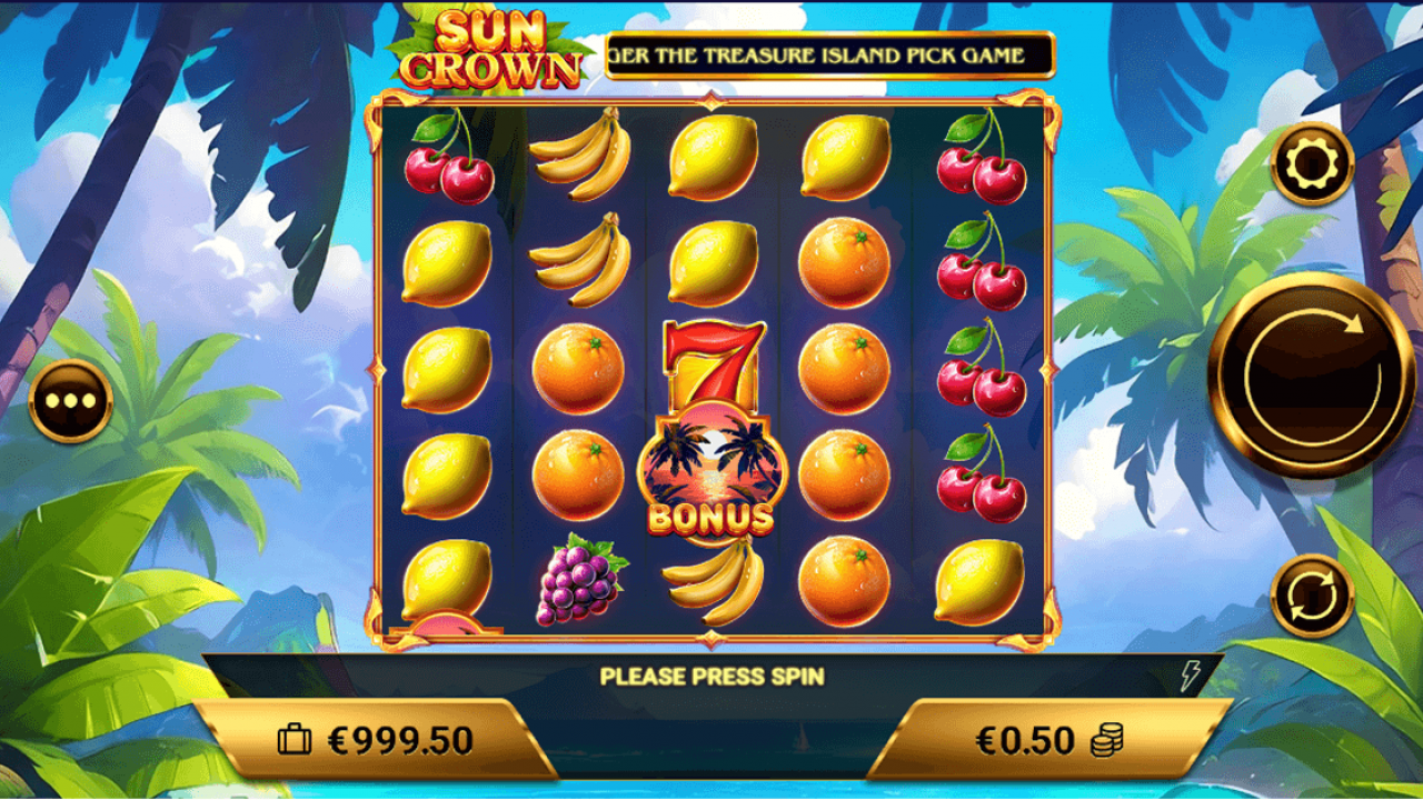 The special bonus symbol in the Sun Crown game, which triggers bonus rounds and extra rewards.