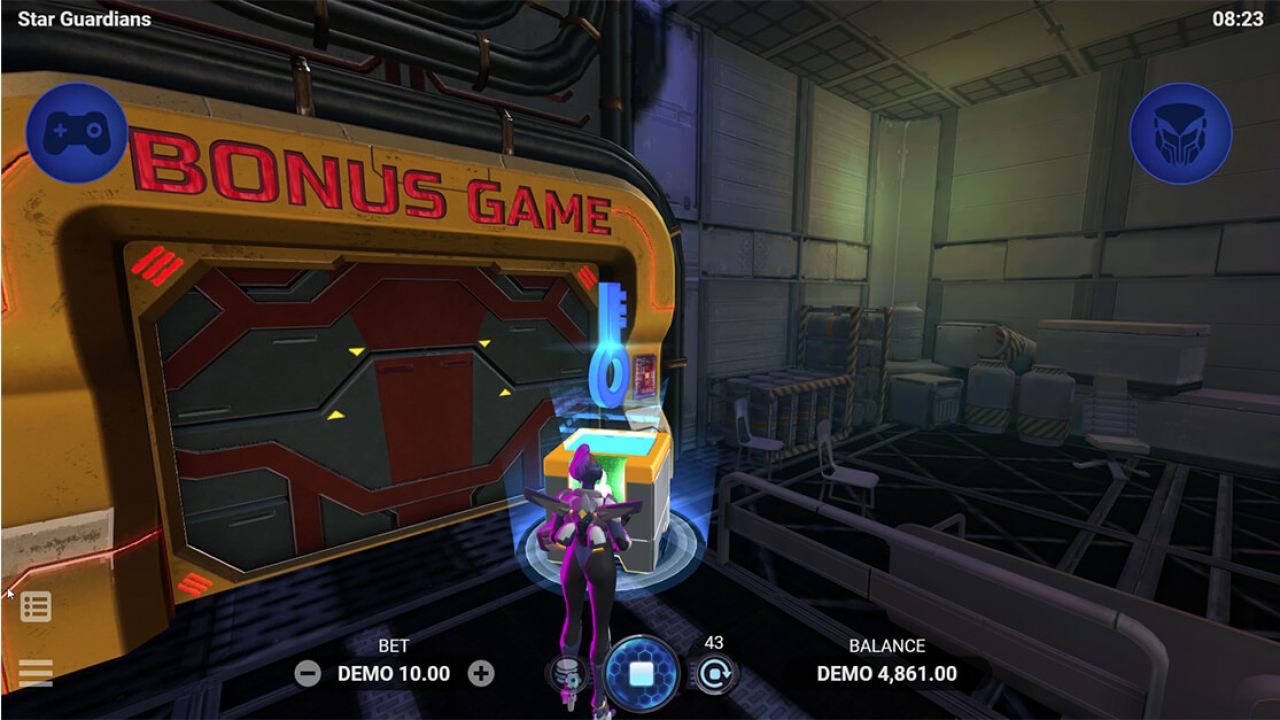 Entrance to the bonus game in Star Guardians by iGaming provider Evoplay, available on online casino platforms.