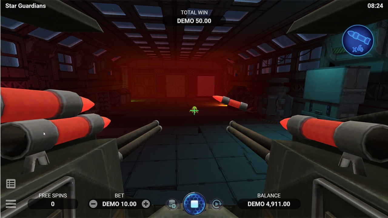 Rocket attack sequence during the bonus game in Star Guardians by Evoplay, a thrilling addition to the iGaming and online casino platform experience.