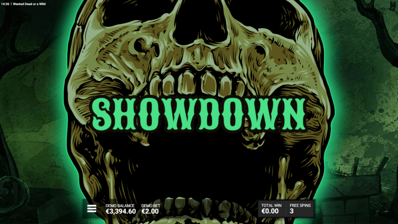 Image showing the showdown screen of the Dead Man’s Hand feature in Wanted Dead or a Wild.