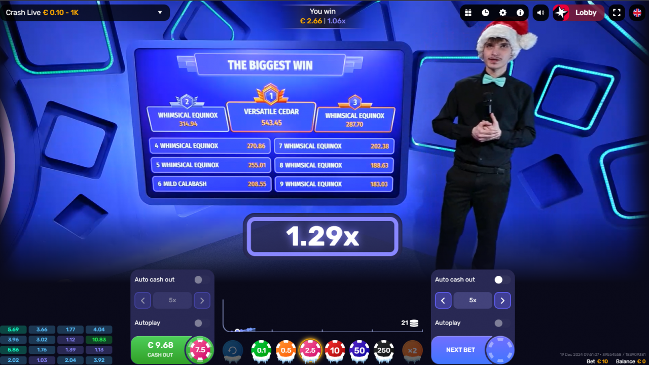 Vista detallada de las apuestas activas durante la partida en Crash Live, destacando la dinámica de apuestas multijugador en tiempo real.