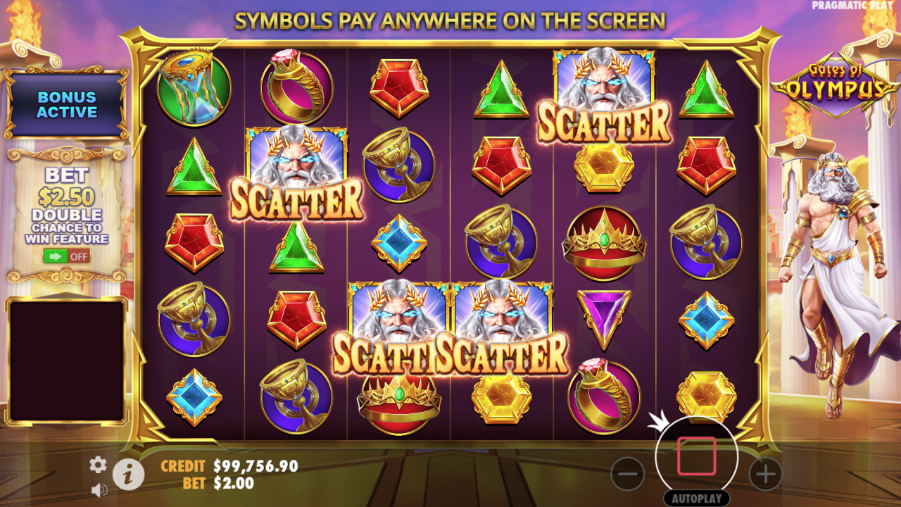 Los símbolos Scatter activan la función de Giros Gratis en Gates of Olympus, con Zeus otorgando acceso a multiplicadores divinos.