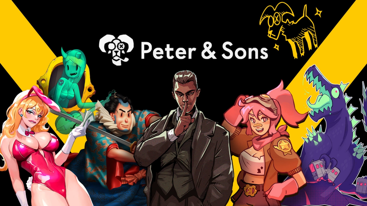 Arte desenhada à mão de jogos slot da Peter & Sons na rede Timeless Tech Game Aggregator