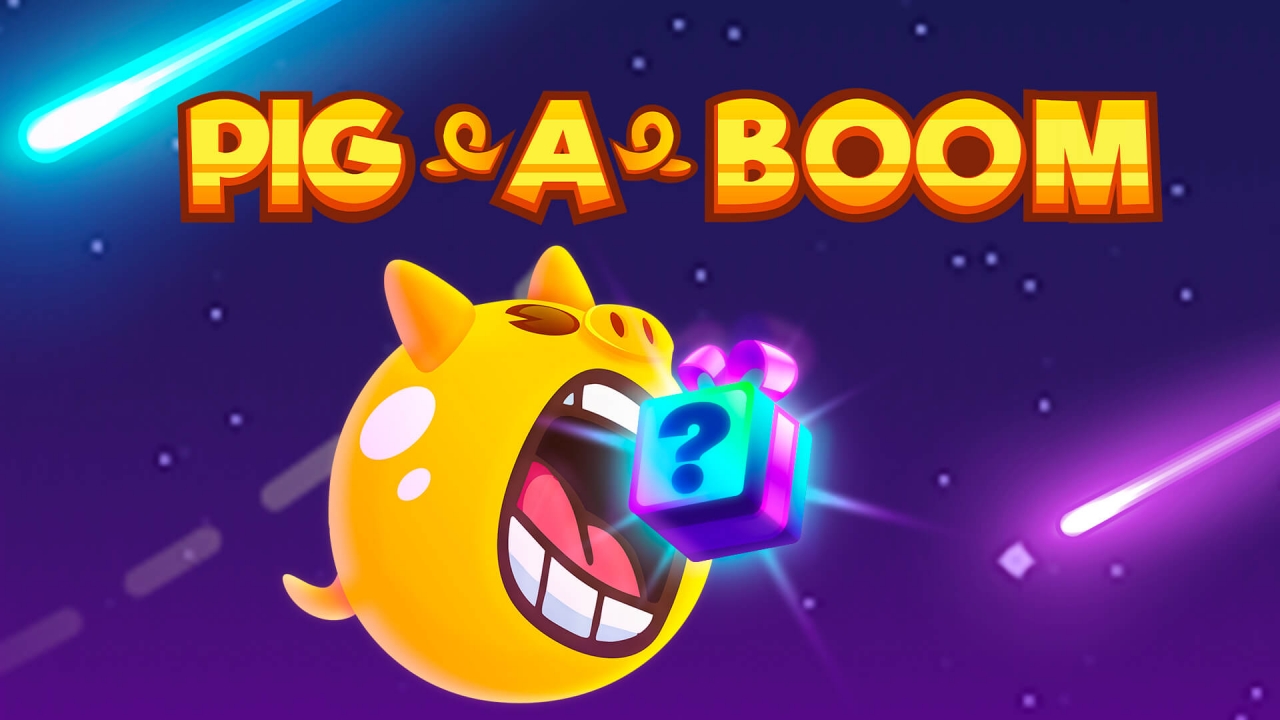 stylized crash multiplier graph with pig character visuals for Pig A Boom