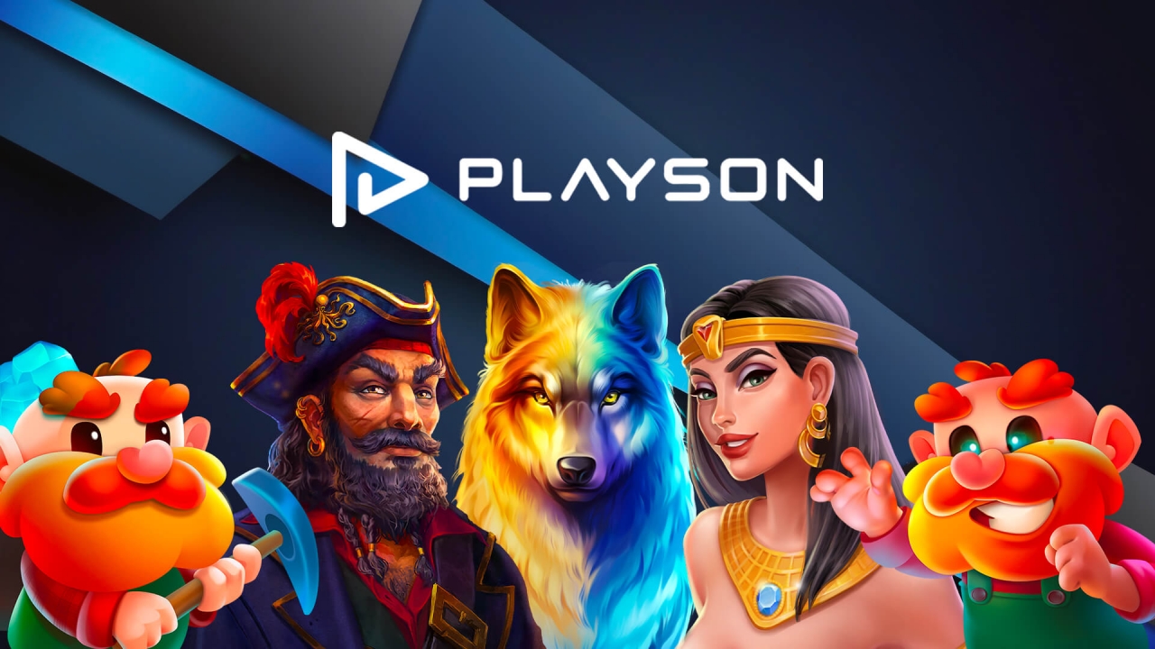 Playson banner showcasing a diverse portfolio of innovative slot games and promotional tools available through the Timeless Tech platform