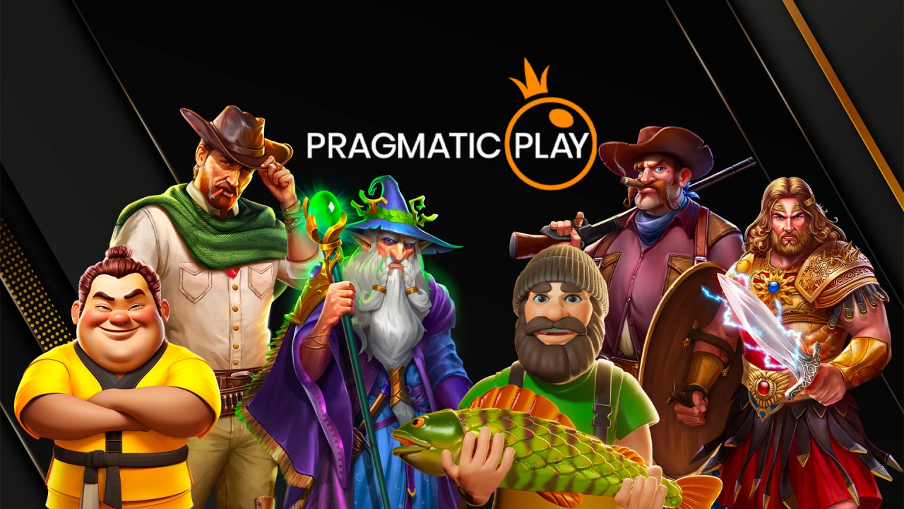 Banner promocional del proveedor de iGaming Pragmatic Play, mostrando personajes de juegos populares como un vaquero y un mago. Integre su portafolio completo con nuestro agregador de juegos Timeless Tech.