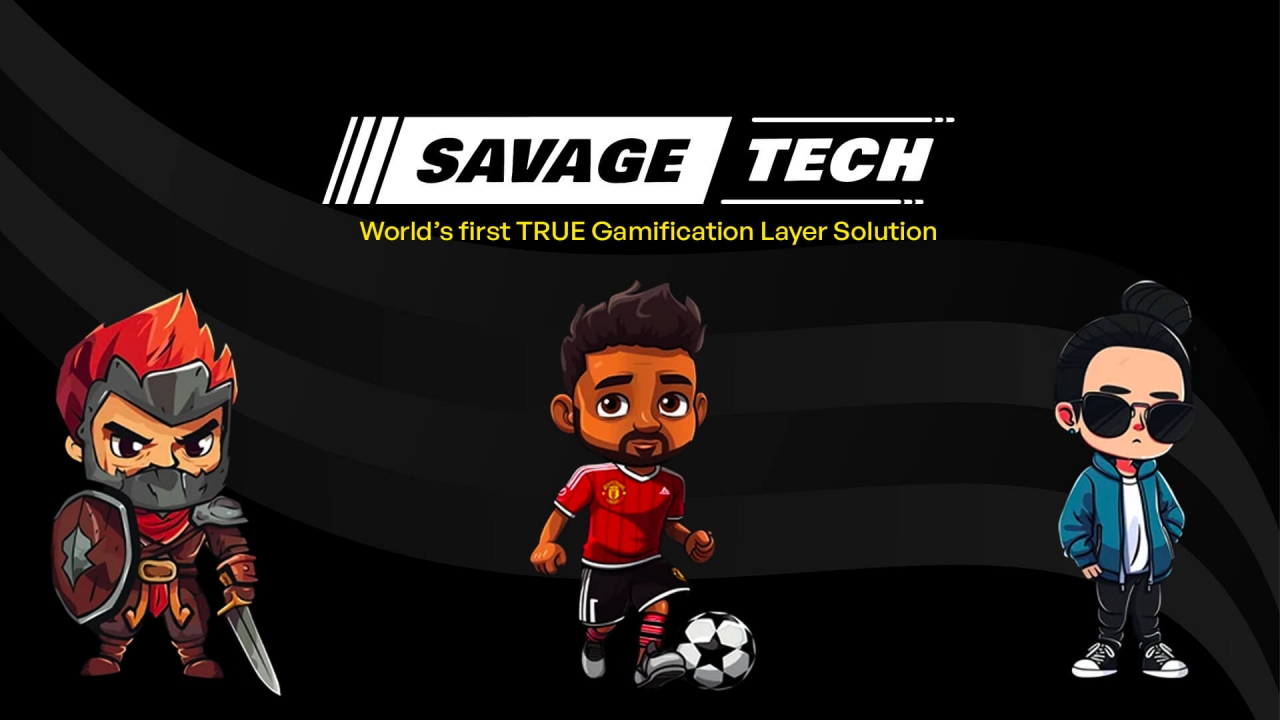 Banner da SavageTech com avatares, missões e lootboxes — motor de retenção em iFrame para operadores de iGaming