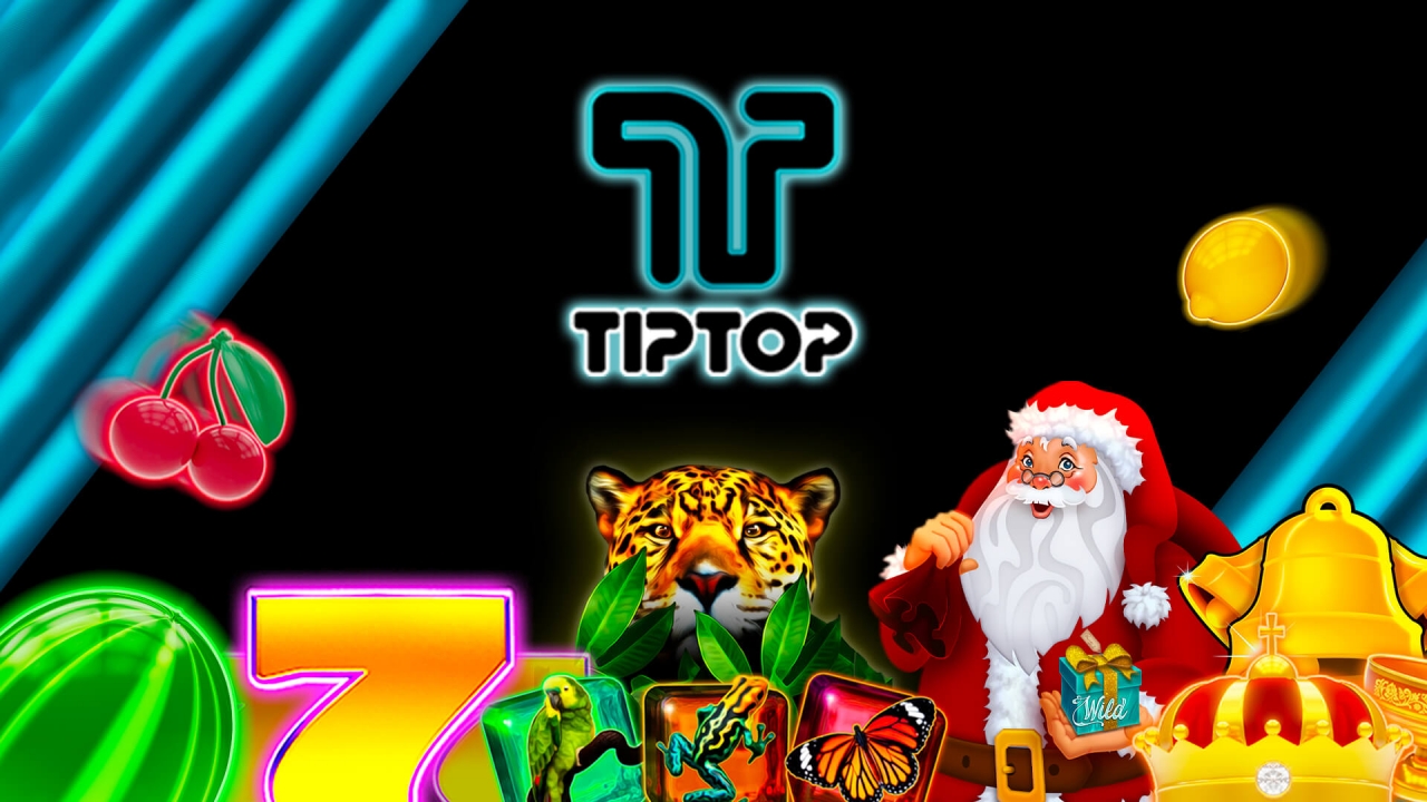Banner promocional que muestra la diversa cartera de juegos de casino en línea de TipTop, diseñados para experiencias de jugador inmersivas.