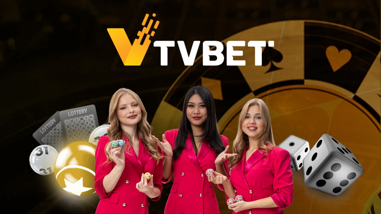 Cena de estúdio tipo transmissão ao vivo com apresentadores da TVBET e jogos interativos para plataformas de cassino