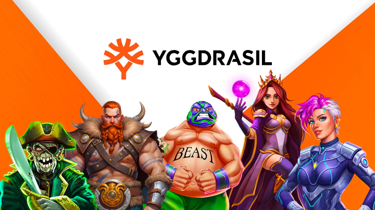 Promotional banner showcasing Yggdrasil Gaming’s diverse portfolio of iGaming slot games and innovative gaming solutions at Timeless Tech.