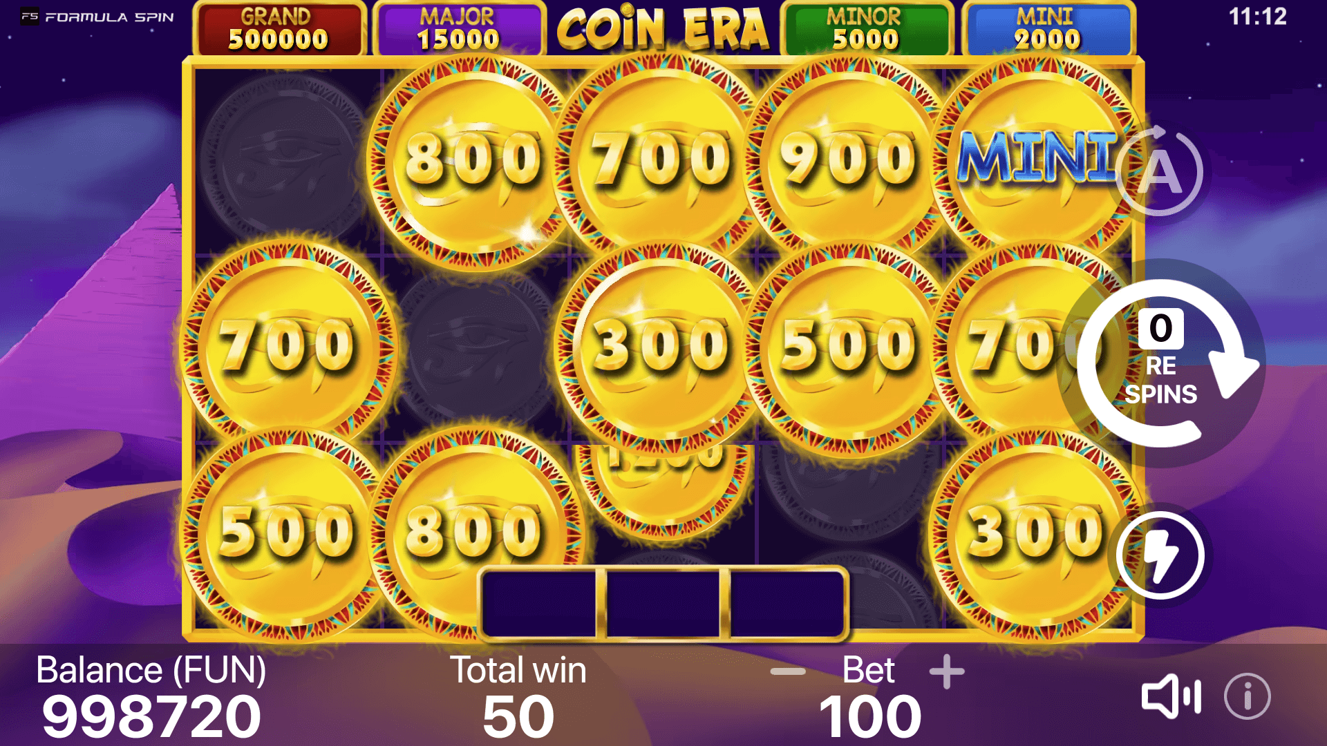 Juego de Bonificación de Coin Era – Funciones Emocionantes de la Tragamonedas Formula Spin Una captura de pantalla mostrando el juego de bonificación en Coin Era: Hold to Win, con funciones exclusivas que ofrecen oportunidades para obtener mayores ganancias.