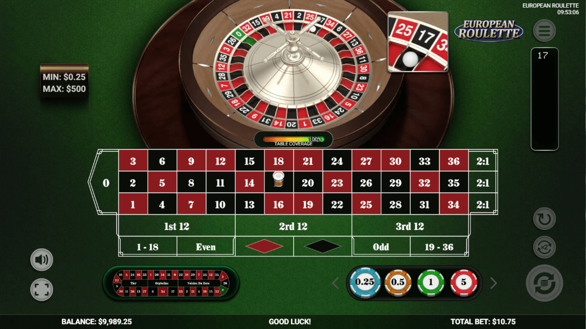 Platipus European Roulette – Interface Estratégica de Apostas Interface intuitiva projetada para apostas estratégicas e jogabilidade fluida.