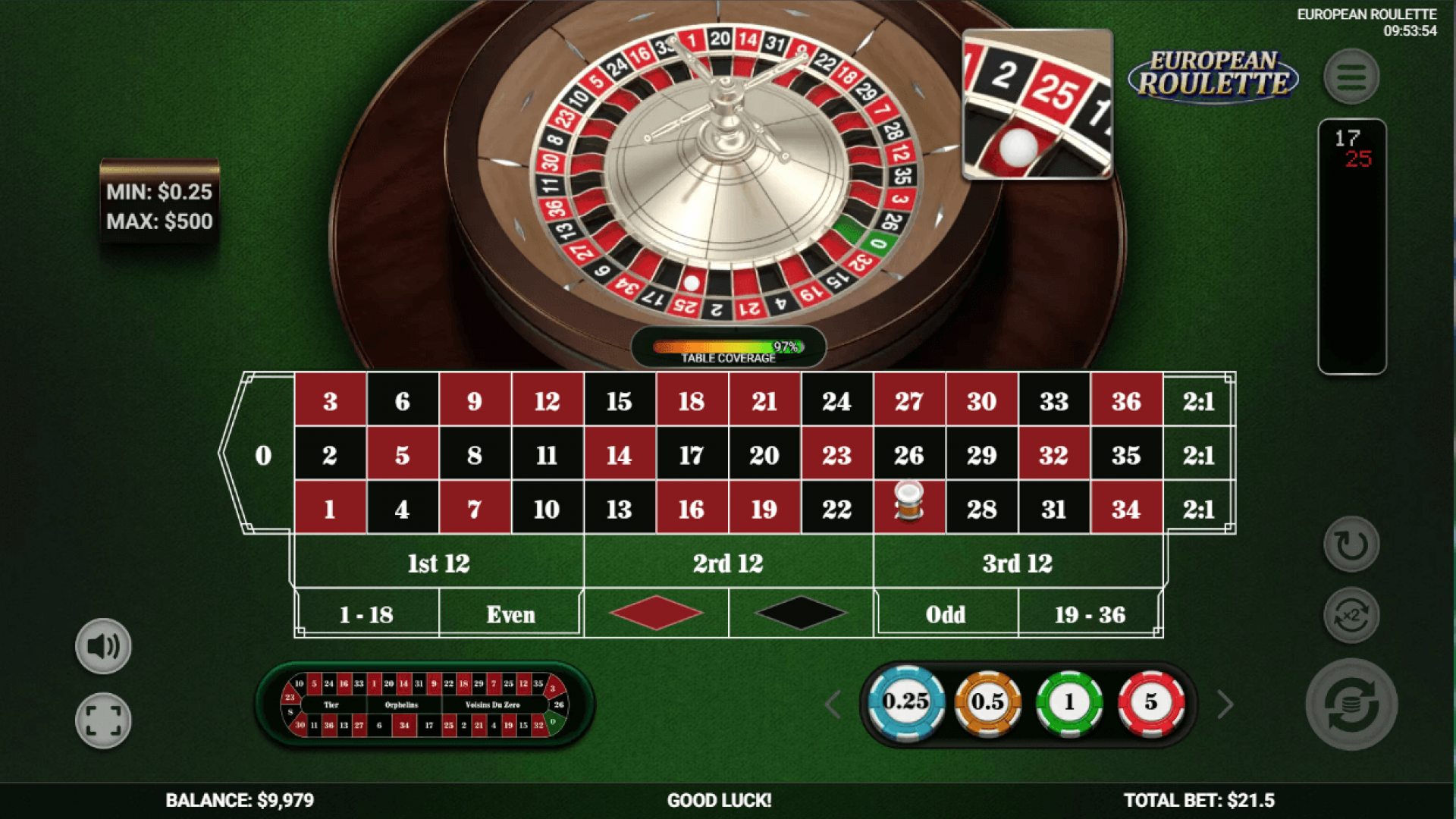 Platipus European Roulette – Um Clássico Modernizado Versão modernizada da European Roulette com recursos intuitivos e design sofisticado.