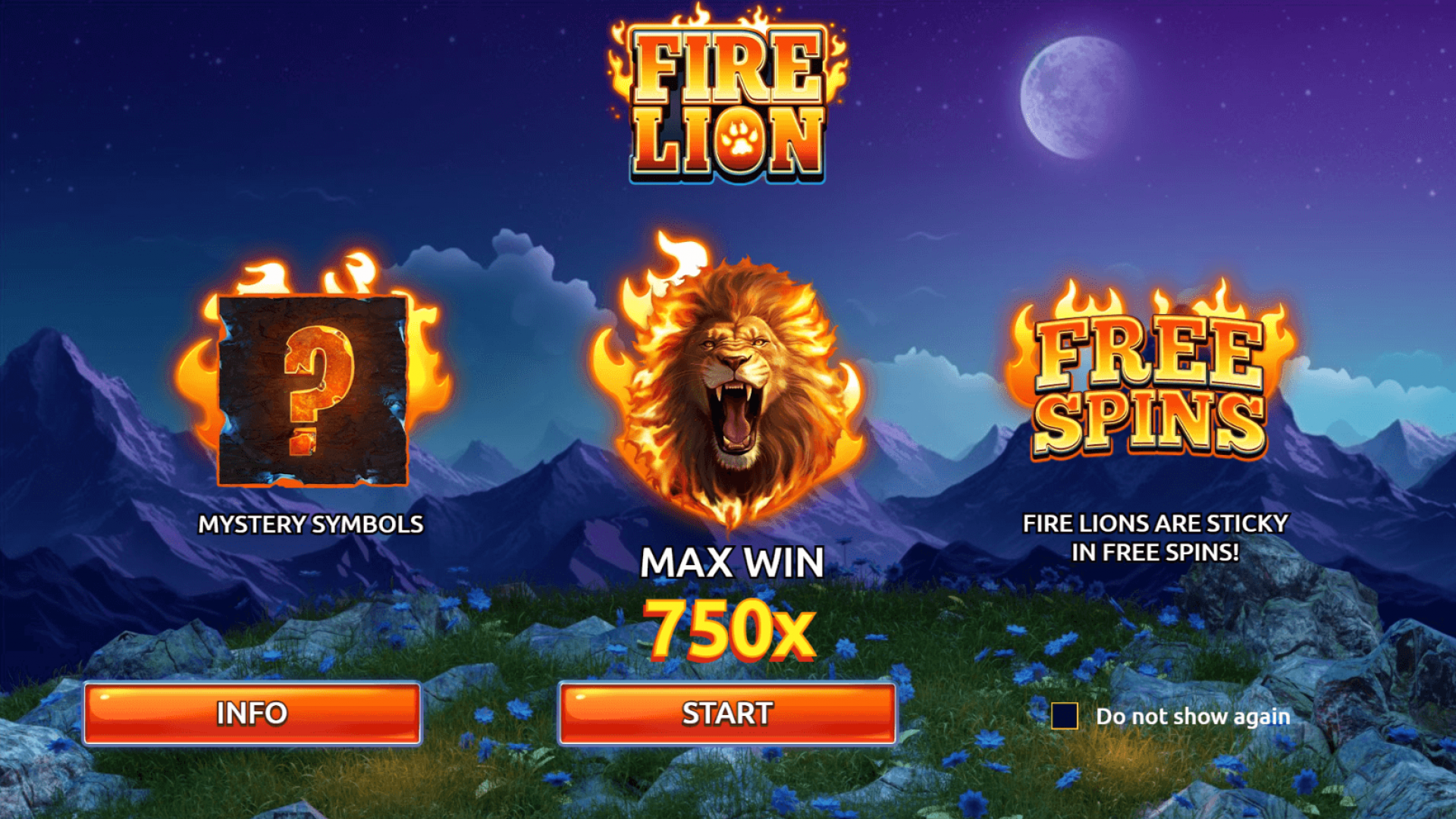 Pantalla de Introducción del Slot Fire Lion por AirDice Pantalla de introducción del slot Fire Lion de AirDice, que muestra el león de fuego y el diseño con temática de sabana.