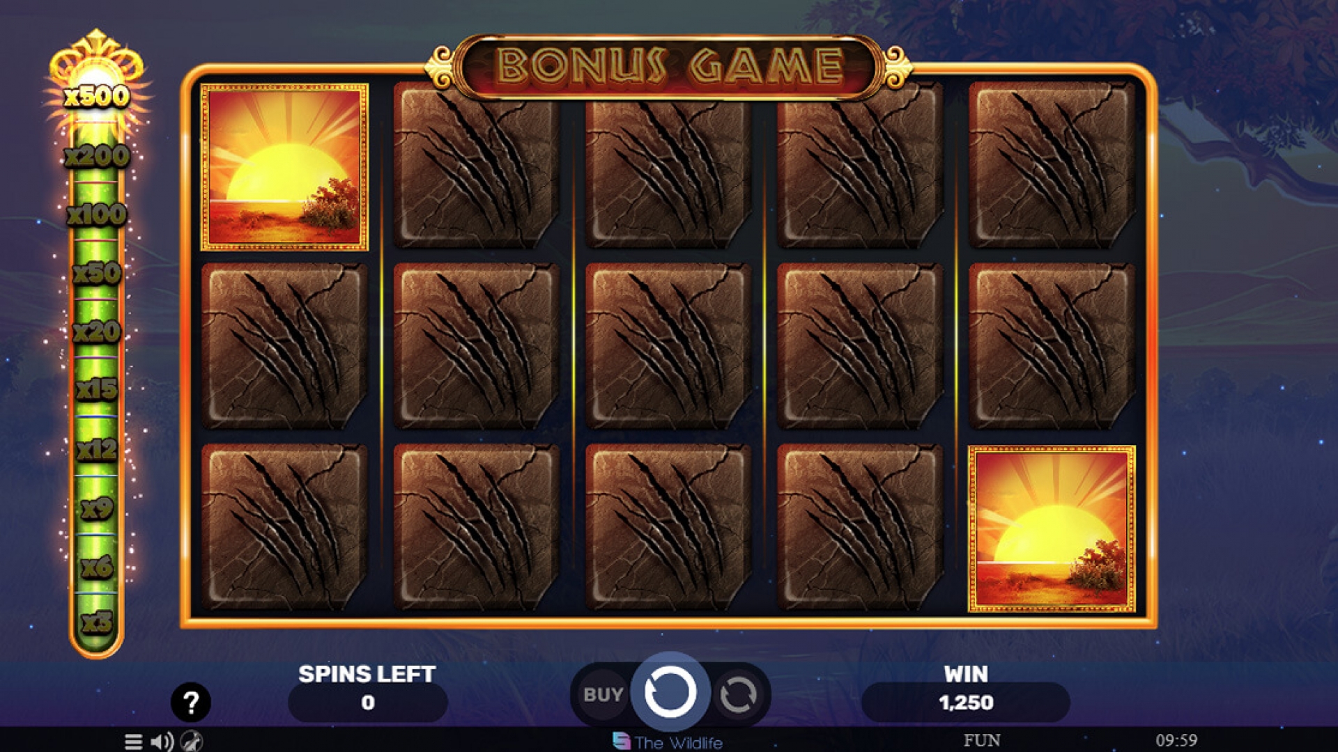 Jogo Bônus do Slot Majestic King - Vitória com Multiplicador Máximo Multiplicador máximo alcançado no jogo bônus de Majestic King, oferecendo pagamentos massivos neste slot de iGaming da Spinomenal.