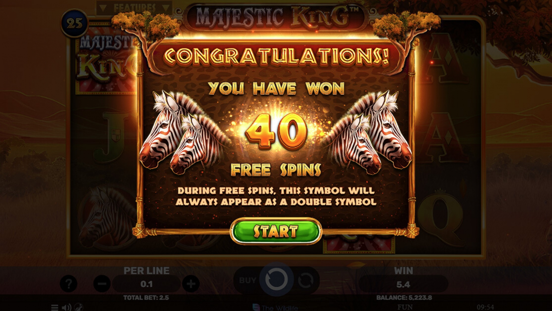 Jogos Grátis no Majestic King - 40 Giros Grátis Concedidos Mini-jogo da Roda da Fortuna concede 40 Giros Grátis no slot Majestic King, da Spinomenal, com jogadores prontos para grandes recompensas.