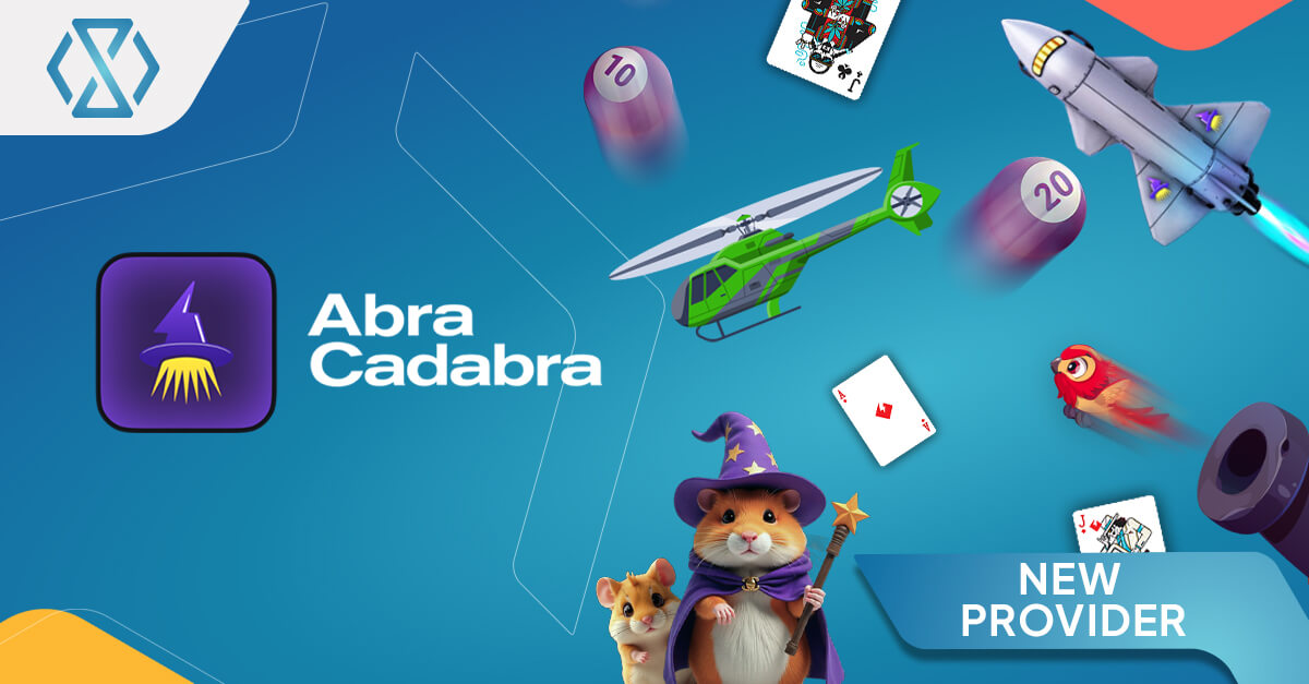  Banner announcing Abracadabra’s partnership with Timeless Tech, highlighting instant win and crash games.