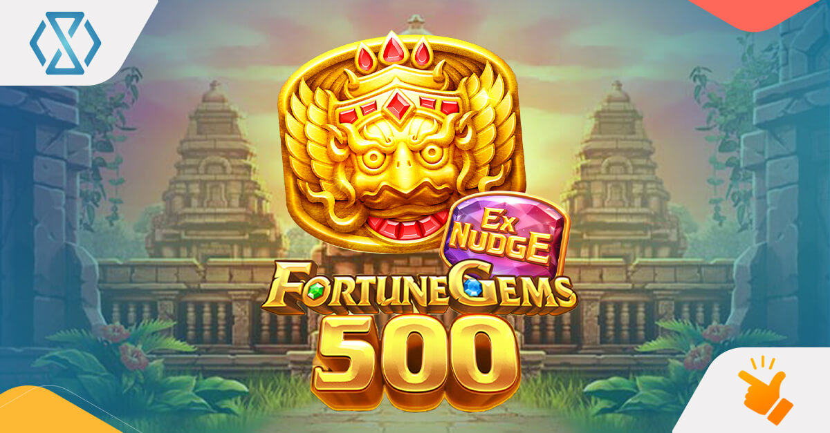  Banner showing Fortune Gems 500 slot with glowing gems and a fourth multiplier reel