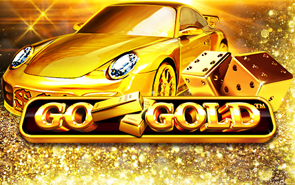 Treasure-hunting adventure slot scene from Go Gold with gold symbols.