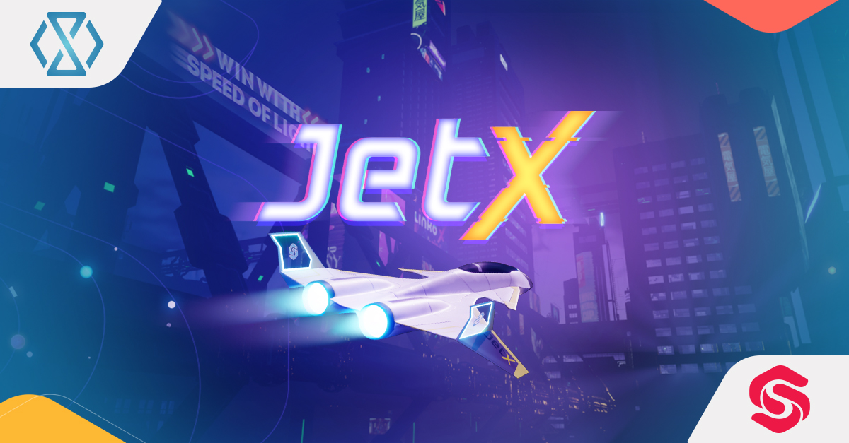 Banner for the JetX crash game review featuring Smartsoft Gaming's popular title.