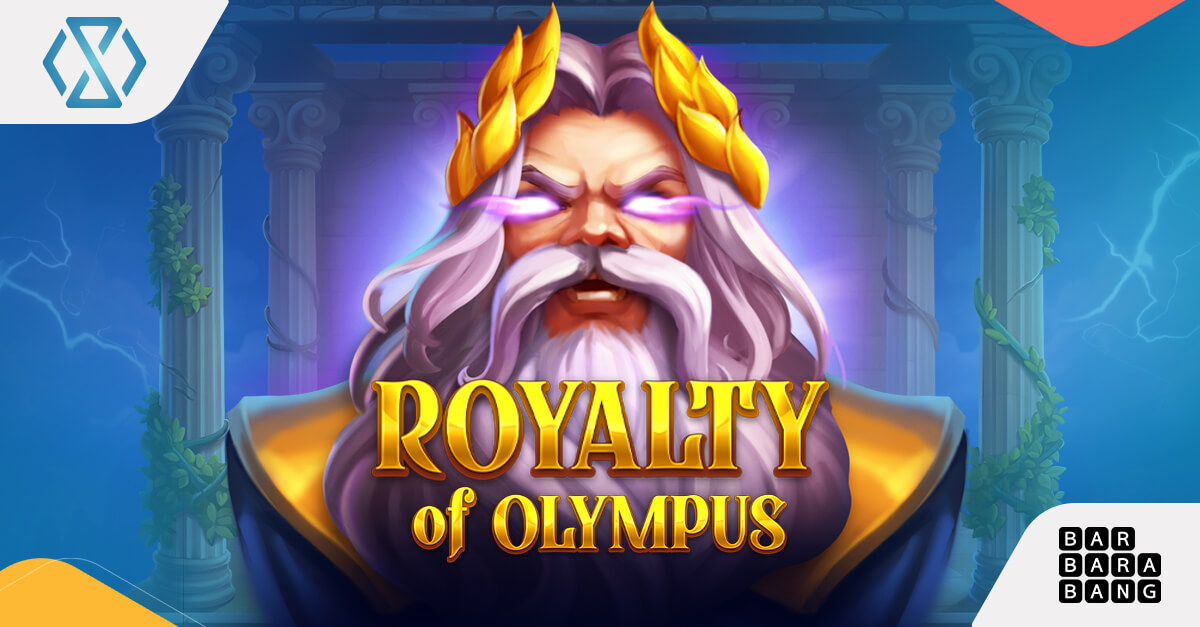 Un banner cautivador para la reseña de Gates of Olympus, mostrando a Zeus y las puertas del Monte Olimpo sobre un fondo celestial.