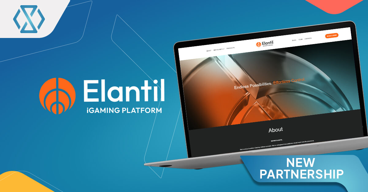 Banner com o anúncio da parceria entre Timeless Tech e Elantil, destacando a inovação em plataformas de iGaming.